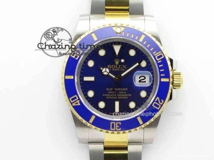 Good Copy Rolex Watches On 1:1 3724 SS Functional Bracelet 116613 Edition JF Blue YG Best SH Dial LB Submariner 0107